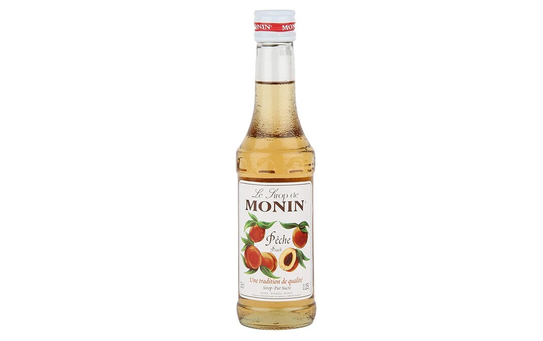 Monin Peche, Peach Syrup   Bottle  250 millilitre